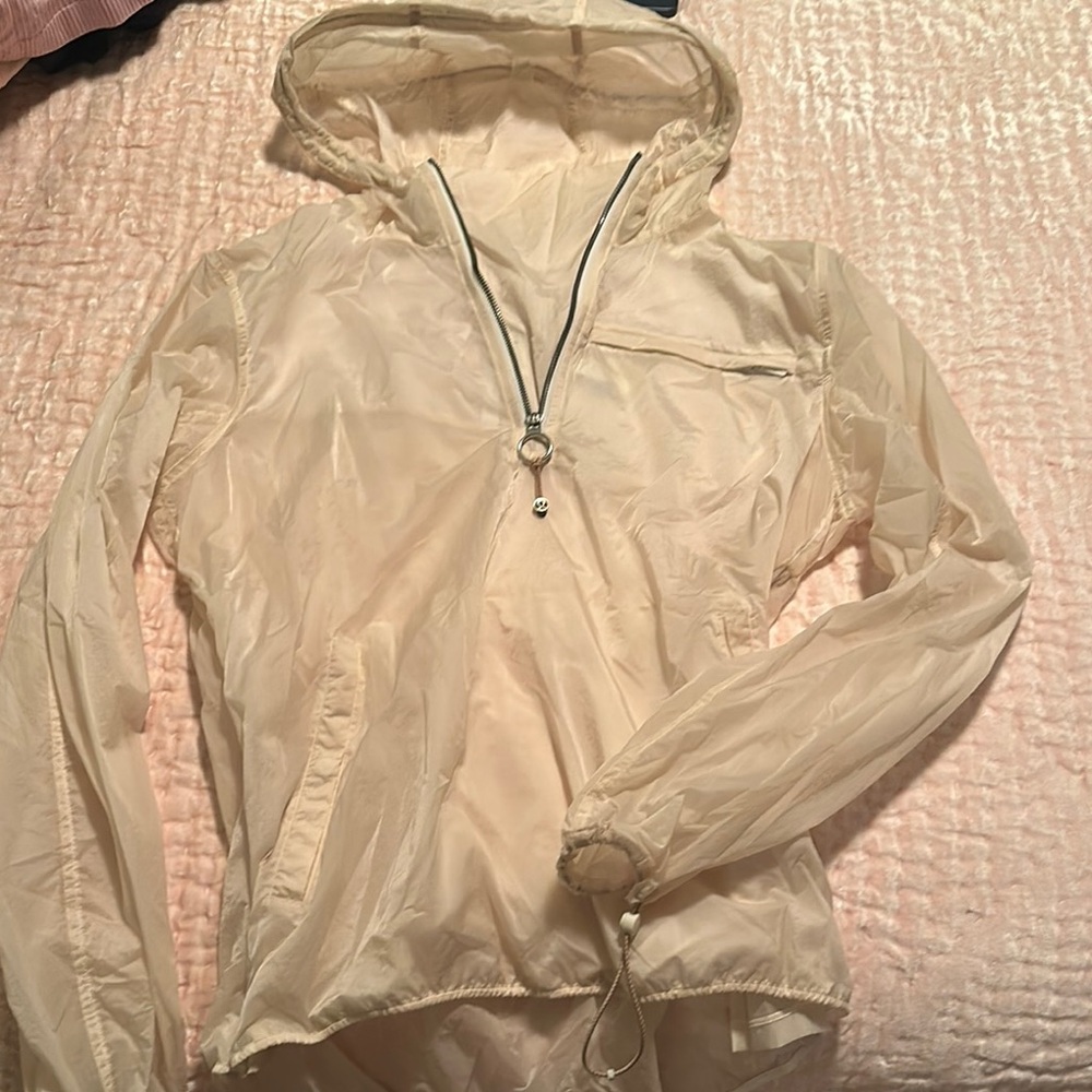 Lululemon Athletica Cream Ski Jacket Hooded